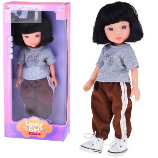 Lovely Girl Lalka z krótkimi czarnymi włosami w sportowym stroju 33cm ZA5849