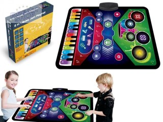 Mata muzyczna 2w1 Pianino + instrumenty