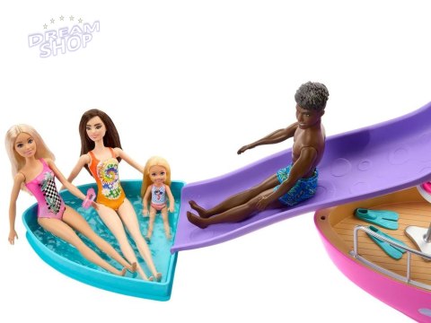 Mattel Barbie Motorówka dla lalek z TRANSFORMACJA WNĘTRZ + akcesoria ZA6042