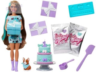 Mattel Barbie Party Unboxed lalka z serii: Urodziny + pies corgi ZA6066