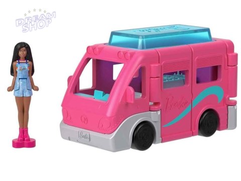 Mattel Mini Barbie Land Lalka turystka + autko kamper ZA6038 C
