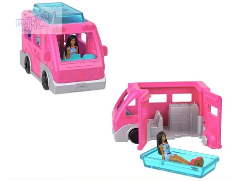 Mattel Mini Barbie Land Lalka turystka + autko kamper ZA6038 C
