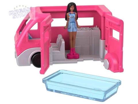Mattel Mini Barbie Land Lalka turystka + autko kamper ZA6038 C