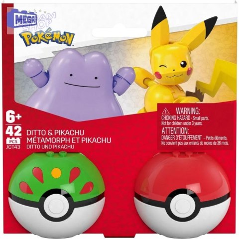 Mega Pokemon Pokeball Ditto i Pikachu JCT43