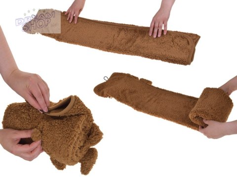 Miękki kocyk - przytulanka 2w1 MAŁPKA w kolorze mokka mouse ZA0724