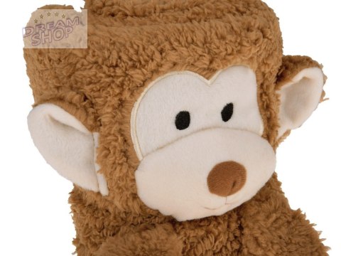 Miękki kocyk - przytulanka 2w1 MAŁPKA w kolorze mokka mouse ZA0724