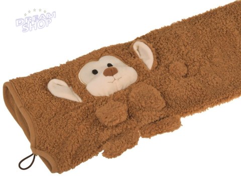 Miękki kocyk - przytulanka 2w1 MAŁPKA w kolorze mokka mouse ZA0724