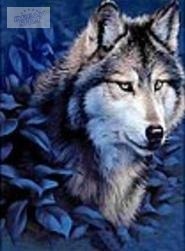 Mozaika diamentowa wilk 30x40cm