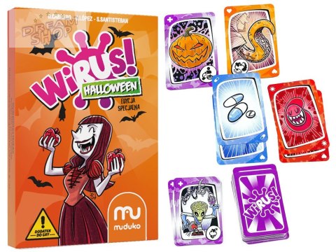 Muduko Gra karciana Wirus! HALLOWEEN 15 kart - dodatek do gry GR0527 Muduko Gra karciana Wirus! HALLOWEEN 15 kart - dodatek do gry GR0527