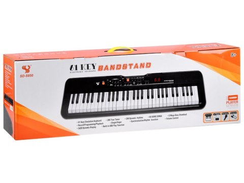 Organy Keyboard SD-S850 + mikrofon 61 klawiszy IN0143