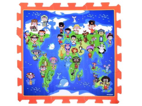 Piankowe puzzle Dzieci Świata mata do zabawy 93x93cm ZA3149