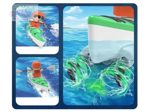 Podświetlany Kajak z Wioślarz Zdalnie Sterowana Przygoda na Wodzie RC0678