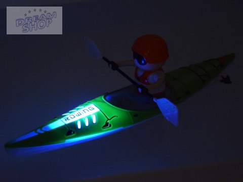 Podświetlany Kajak z Wioślarz Zdalnie Sterowana Przygoda na Wodzie RC0678