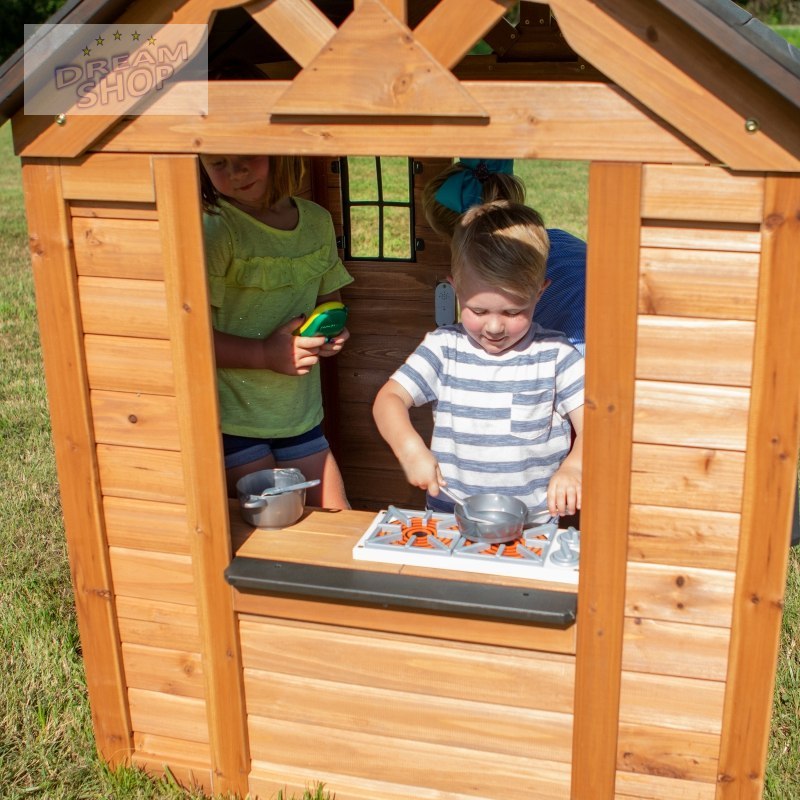 Backyard Discovery Sweetwater drewniany domek ogrodowy dla dzieci wykonany z drewna cedrowego Backyard Discovery Sweetwater drewniany domek ogrodowy dla dzieci wykonany z drewna cedrowego