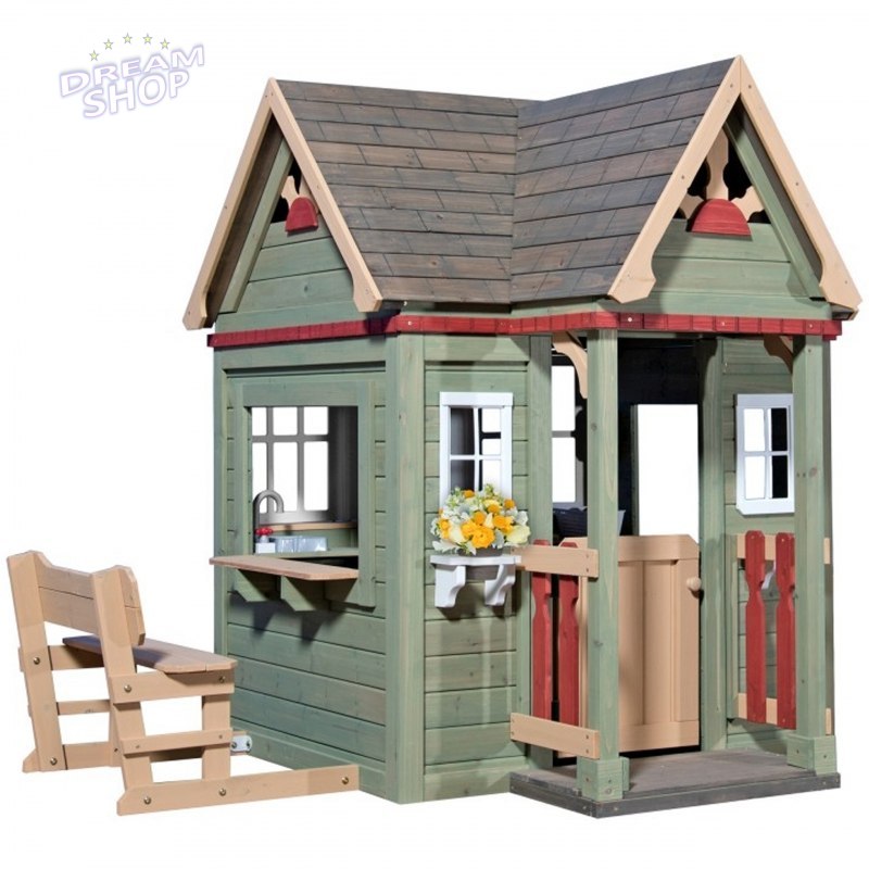 Drewniany domek ogrodowy dla dzieci Victorian Inn Backyard Discovery Drewniany domek ogrodowy dla dzieci Victorian Inn Backyard Discovery