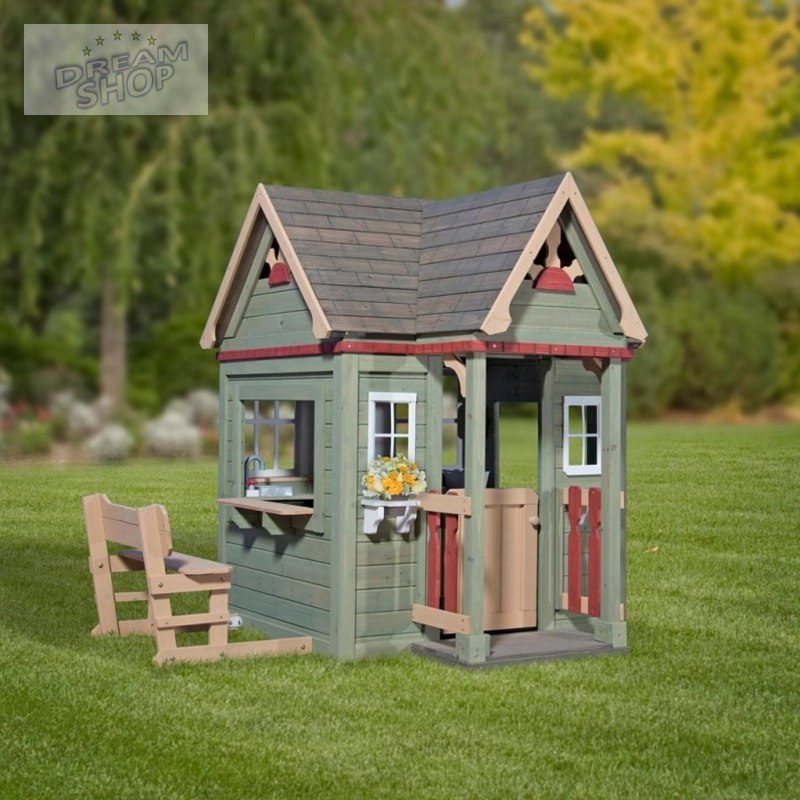 Drewniany domek ogrodowy dla dzieci Victorian Inn Backyard Discovery Drewniany domek ogrodowy dla dzieci Victorian Inn Backyard Discovery