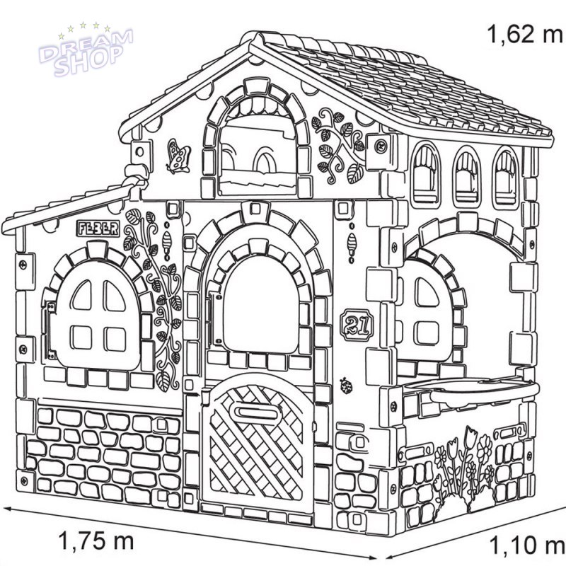 Feber Duży Domek Ogrodowy dla Dzieci Sweet House Feber Duży Domek Ogrodowy dla Dzieci Sweet House