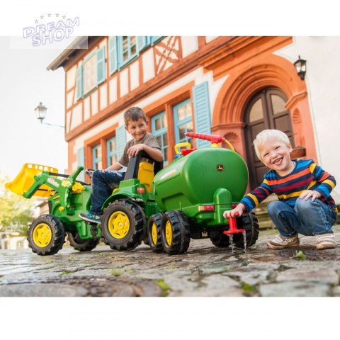 Rolly Toys rollyTrailer cysterna John Deere dwuosiowa + pompka Rolly Toys rollyTrailer cysterna John Deere dwuosiowa + pompka