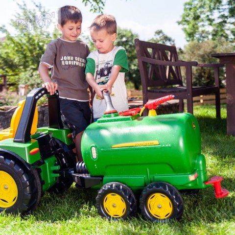 Rolly Toys rollyTrailer cysterna John Deere dwuosiowa + pompka Rolly Toys rollyTrailer cysterna John Deere dwuosiowa + pompka