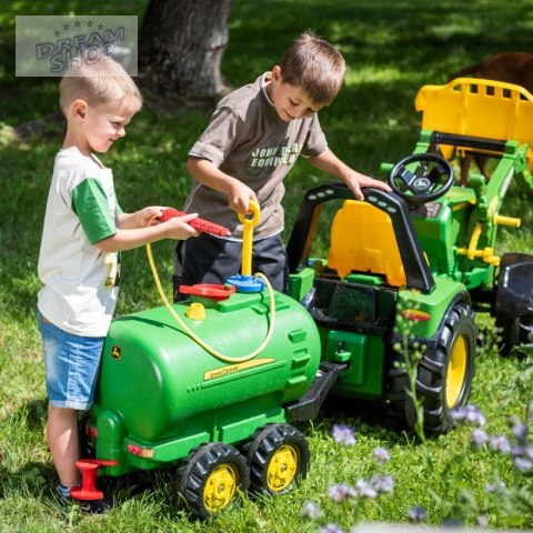 Rolly Toys rollyTrailer cysterna John Deere dwuosiowa + pompka Rolly Toys rollyTrailer cysterna John Deere dwuosiowa + pompka