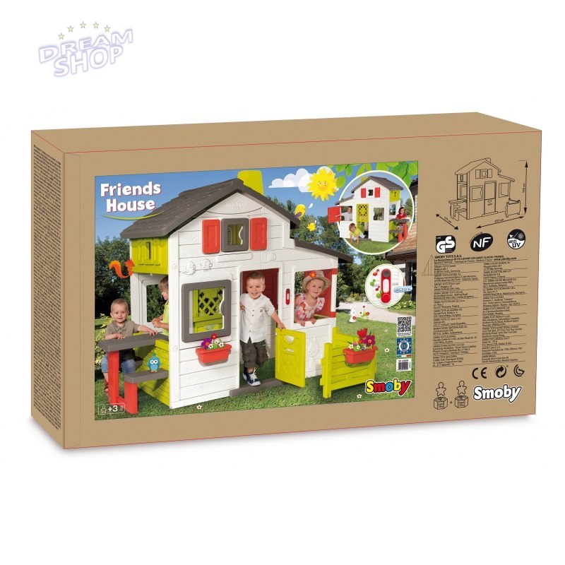 Smoby Domek Ogrodowy dla dzieci Friends House Floralie wysoki Smoby Domek Ogrodowy dla dzieci Friends House Floralie wysoki