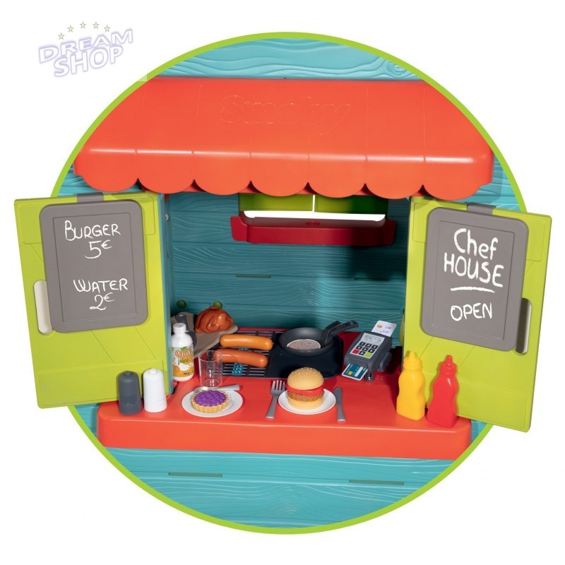 Smoby Duży Domek Ogrodowy Kuchnia Szefa Restauracja Barek Smoby Duży Domek Ogrodowy Kuchnia Szefa Restauracja Barek
