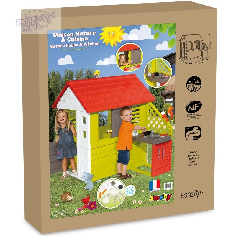 Smoby Duży domek ogrodowy Nature z kuchnią 17 akc. Smoby Duży domek ogrodowy Nature z kuchnią 17 akc.