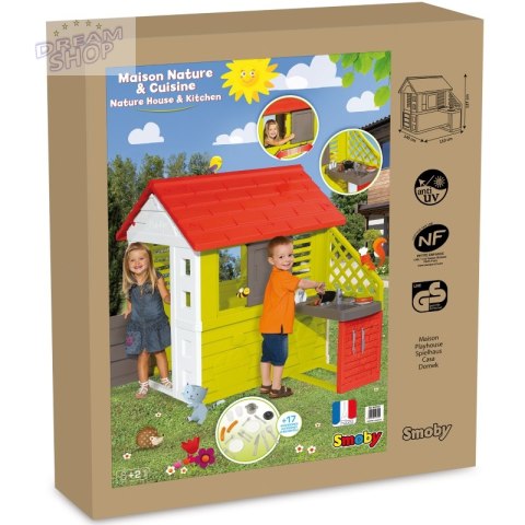Smoby Duży domek ogrodowy Nature z kuchnią 17 akc. Smoby Duży domek ogrodowy Nature z kuchnią 17 akc.
