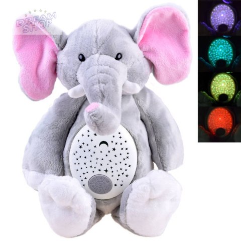 Projektor pluszowy Słonik pozytywka słoń ZA3419