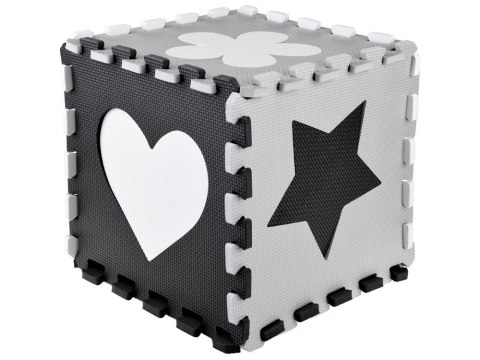 Puzzle piankowe - Kontrastowa mata dla niemowląt KSZTAŁTY 120x120cmZA4782