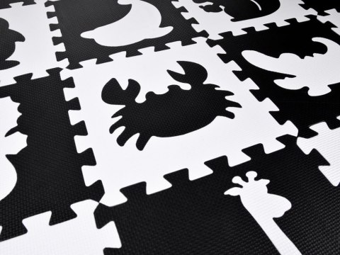 Puzzle piankowe - kontrastowa mata dla niemowląt ZWIERZĘTA 120x120cm ZA4783