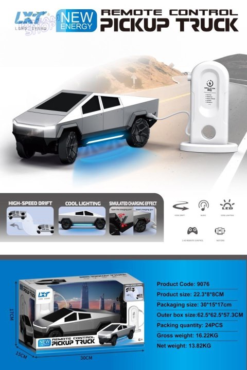 R/C Auto TRACK Srebrny + Stacja Ładowania