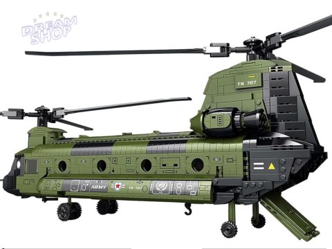 Reobrix Licencjonowane Klocki Helikopter CH-47 Chinook 1458 ele ZA5802