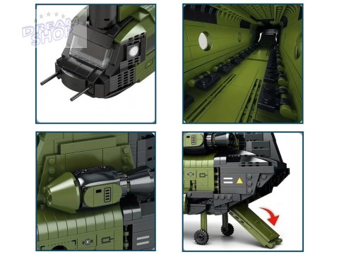 Reobrix Licencjonowane Klocki Helikopter CH-47 Chinook 1458 ele ZA5802