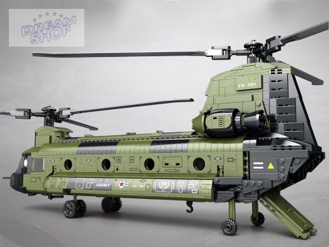 Reobrix Licencjonowane Klocki Helikopter CH-47 Chinook 1458 ele ZA5802