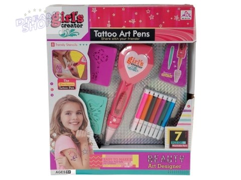 Zestaw do robienia tatuaży z flamastrami