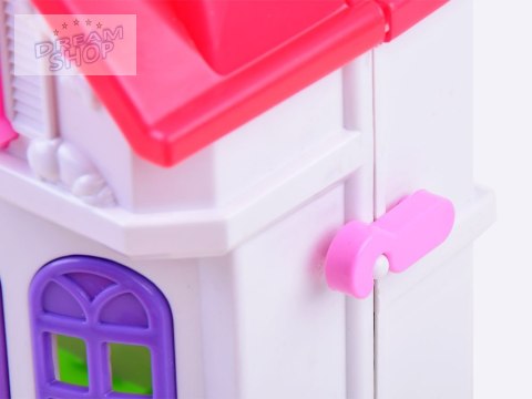 Rozkładany rodzinny DOMEK + meble lalki ZA3747