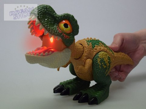 Ruchomy DINOZAUR Tyranozaur Rex Dźwięk + światło ZIELONY ZA5589