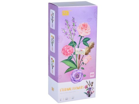 SERIA KWIATY Klocki konstrukcyjne Bukiet kolorowych kwiatów 547ele ZA5347