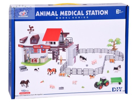 SERIA ZWIERZĘTA FARMA Duży zestaw "WETERYNARZ na wsi" 102 elementy ZA5350