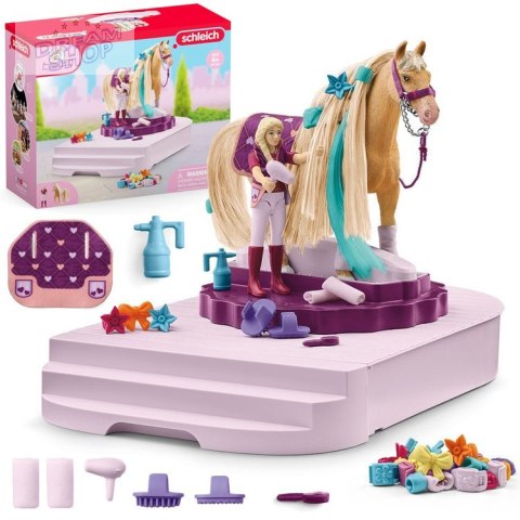 Schleich obrotowa stacja do pielęgnacji koni Sofia koń figurka akc ZA6003