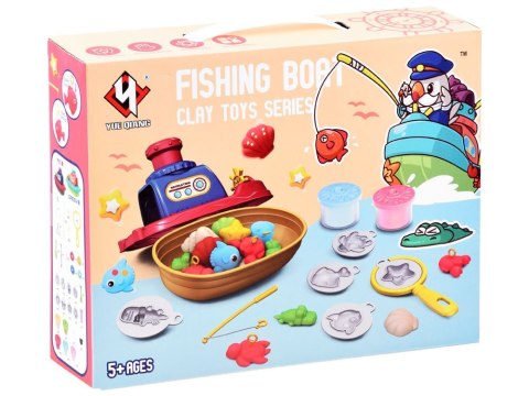 Statek rybacki masa plastyczna łowienie ryb ZA4026