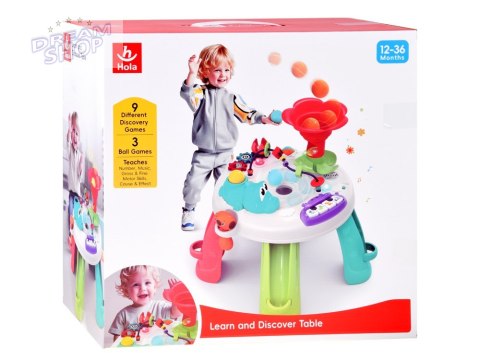 Stolik interaktywny kolorowe kulki pianinko ZA3677