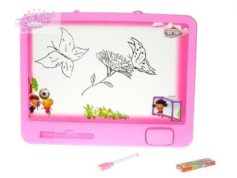 Tablica dwustron., czarna z kredą, biała z flamas.