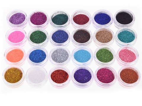 Tatuaże brokatowe duży zestaw do robienia tatuaży 24 kolory szablony ZA4785