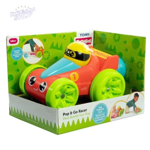 Toomies piłeczkowa wyścigówka czerwona Pop&Go TOMY