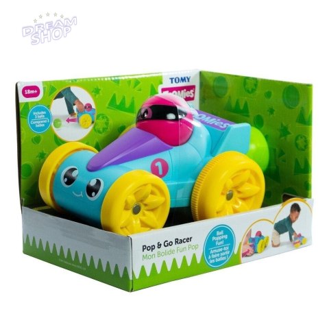Toomies piłeczkowa wyścigówka nieb Pop&Go TOMY
