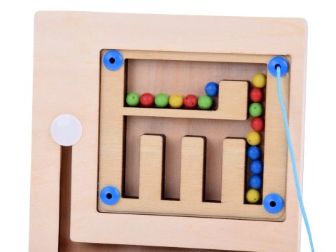 Układanka edukacyjna z kulkami drewniana zabawka Montessori ZA5579