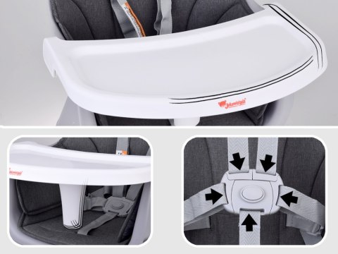 Wielofunkcyjny fotelik Krzesełko do karmienia Zestaw 6w1 dla dzieci ZA5664