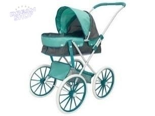 Wózek gondola duże koła szaro-miętowy Wózek gondola duże koła szaro-miętowy